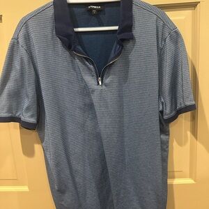 Express Blue Polo Shirt with Moisture-Wicking Fabric